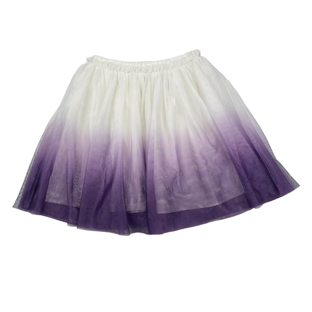 Tea Collection White & Purple Ombré Tulle Skirt